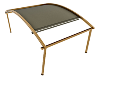 Completely oval automatic pergola