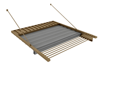 Hinged automatic pergola